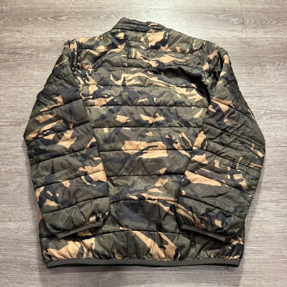 Old Navy Puffer Jacket Boys XL 14-16 Camo Green Brown Polyester Full Zip Winter‎